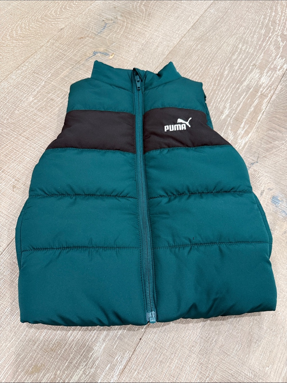 Puma Teal and Black Kids Puffer Vest